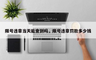 限号违章当天能查到吗，限号违章罚款多少钱