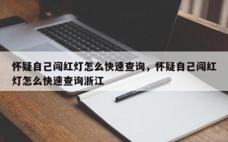 怀疑自己闯红灯怎么快速查询，怀疑自己闯红灯怎么快速查询浙江